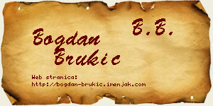 Bogdan Brukić vizit kartica
